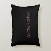 一日中ダンス黒い装飾用クッション。 アクセントクッション (正面(垂直))