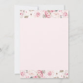 一日中ピンクのバラのバーチャル結婚式招待状 セーブザデート (裏面)