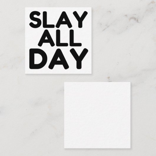 一日中休む スクエア名刺 (正面/裏面)