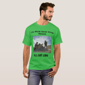 一日中緑の上で石炭を選ぶ Tシャツ (正面フル)