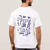 一日中遊ぼう!楽しいタイポグラフィTシャツデザイン Tシャツ (裏面)