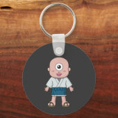 一日本のつ目小僧 – 妖怪 キーホルダー (裏面)