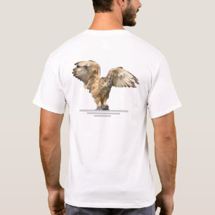 一日老け一日賢くフクロウTシャツ Tシャツ