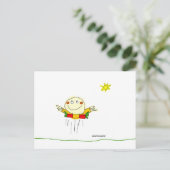 一日飛び跳ねて悦んだ ポストカード (スタンド正面)