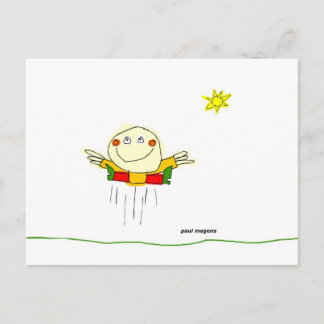 一日飛び跳ねて悦んだ ポストカード