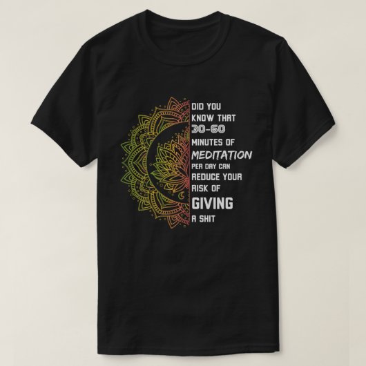 一日30分の瞑想 Tシャツ (デザイン正面)
