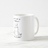 一時の休息 瞑想する猫の面白いマグカップ コーヒーマグカップ (正面右)