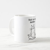 一時の休息 瞑想する猫の面白いマグカップ コーヒーマグカップ (正面左)