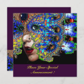 一時マスクハロウィーンマスカレードボール招待状 招待状 (正面/裏面)