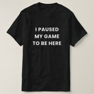 一時停止したゲームのメンズTシャツ Tシャツ