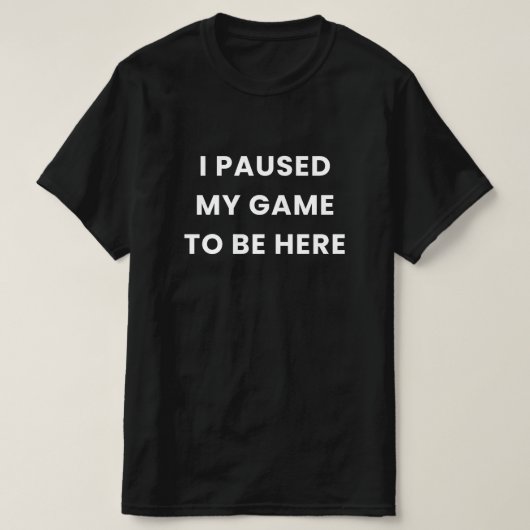 一時停止したゲームのメンズTシャツ Tシャツ (デザイン正面)