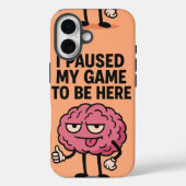 "一時停止したゲームの脳 – ゲームモードがアクティブ化されました" Case-Mate iPhoneケース (裏面)