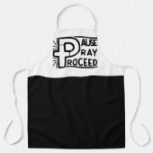 一時停止し祈てクリスチャンを進める エプロン (正面)