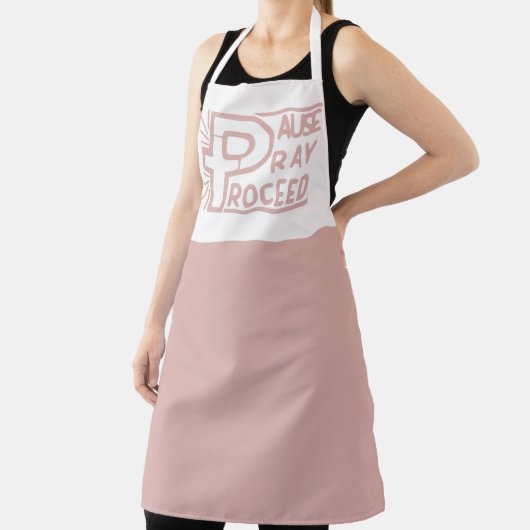 一時停止し祈てクリスチャンを進める エプロン (インサイチュ)