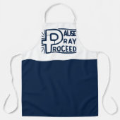 一時停止し祈てクリスチャンを進める エプロン (正面)