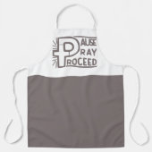 一時停止し祈てクリスチャンを進める エプロン (正面)