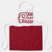 一時停止し祈てクリスチャンを進める エプロン (正面)