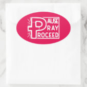 一時停止の祈続き 楕円形シール (バッグ)