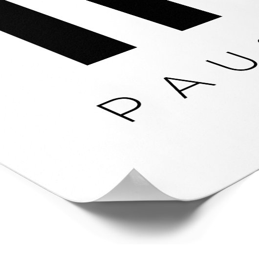 一時停止を押す ポスター (角)