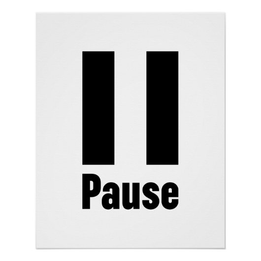 一時停止カスタム背景色 ポスター (正面)