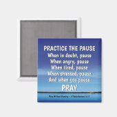 一時停止クリスチャン祈の感動的練習 マグネット (正面/裏面)