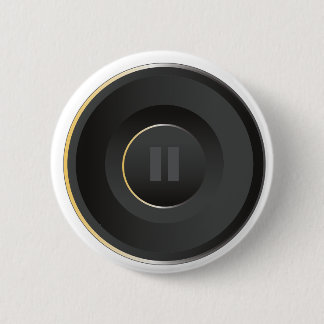 一時停止ボタンとピン：居心地の良い 缶バッジ