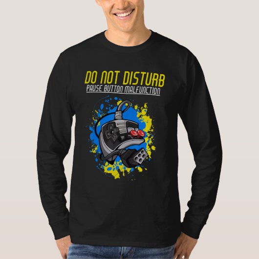 一時停止ボタンの誤動作ゲーマーを邪魔しない Tシャツ (正面)