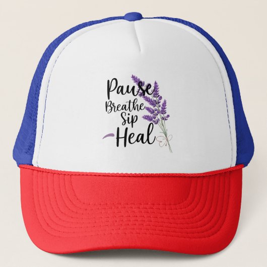 🌿一時停止息を吸う。sip.癒しなさい。 キャップ (正面)