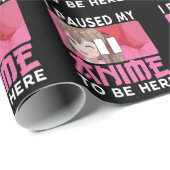 一時停止 – アニメ愛好者日本のマンガオタクガール ラッピングペーパー (ロールコーナー)