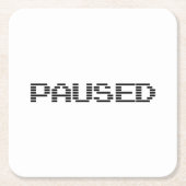 一時停止 スクエアペーパーコースター (正面)