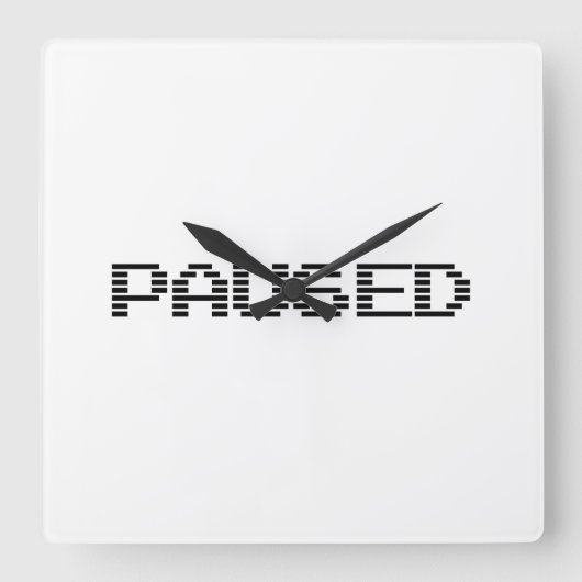 一時停止 スクエア壁時計 (正面)