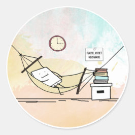 一時停止、リセット、再充電 ラウンドシール