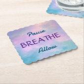 一時停止、呼吸、コースターを許可 ペーパーコースター (アングル)