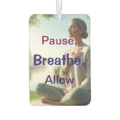 一時停止、呼吸、空気のリフレッシュを許可 カーエアーフレッシュナー (裏面)