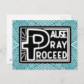 一時停止 祈り 続行 ポストカード (正面/裏面)