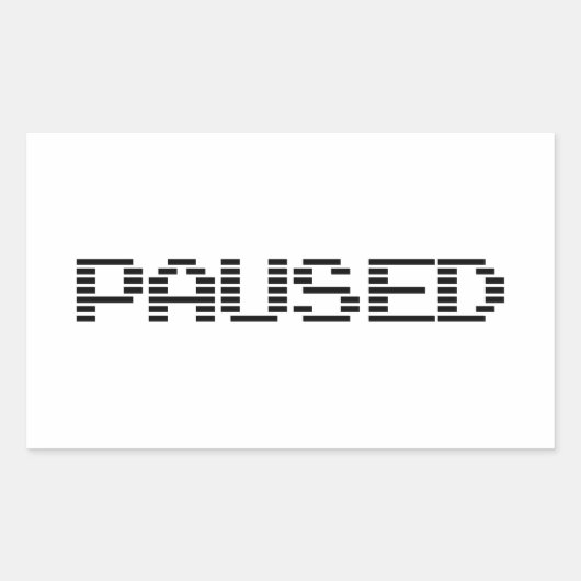 一時停止 長方形シール (正面)