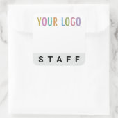 一時的なスタッフ名ステッカー空白の名バッジ スクエアシール (バッグ)