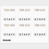 一時的なスタッフ名ステッカー空白の名バッジ スクエアシール (シート)