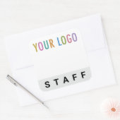 一時的なスタッフ名ステッカー空白の名バッジ スクエアシール (封筒)