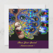 一時的なマスク ハロウィン・マスカレード・ボールへの招待 招待状 (正面)