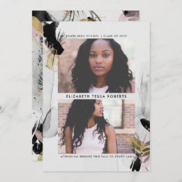 一時的な抽象芸術の卒業発表 招待状