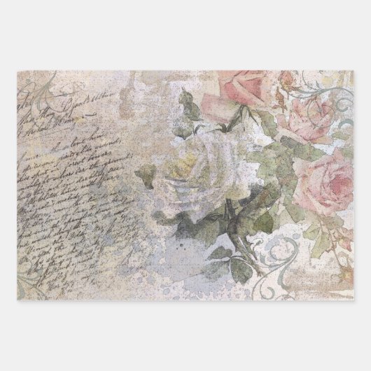 一時的な種ビクトリアン類の切り離し ラッピングペーパーシート (正面3)