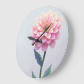 一時的な花びらのスケッチ ラージ壁時計 (傾斜)