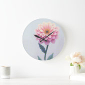 一時的な花びらのスケッチ ラージ壁時計 (ホーム)