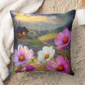 一時開花:雨と光のシンフォニー クッション (ブランケット)