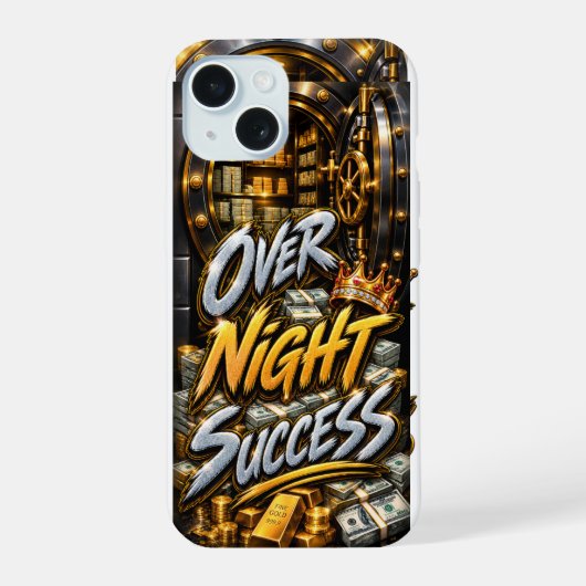 一晩での成功 Phone Case iPhone 15ケース (裏面)