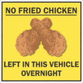 一晩で車離れに揚げた鶏肉はおもしろいない シール (正面)