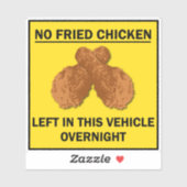 一晩で車離れに揚げた鶏肉はおもしろいない シール (シート)