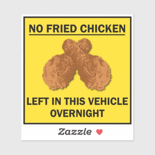 一晩で車離れに揚げた鶏肉はおもしろいない シール (シート)