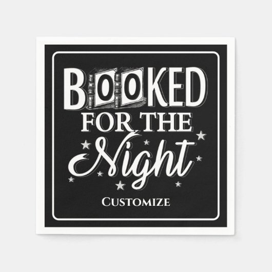 一晩の予約がある スタンダードカクテルナプキン (正面)